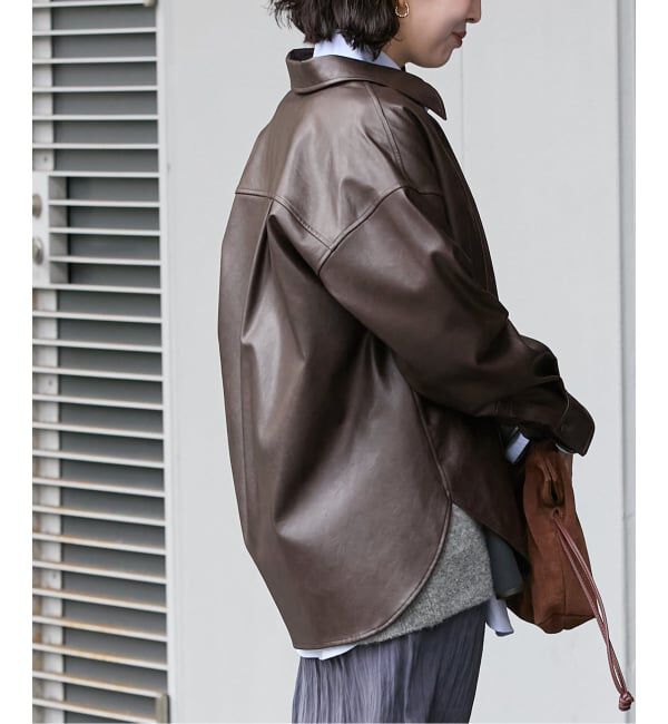 JOURNAL STANDARD「ウォッシャブルフェイクレザーシャツ」|シャツ・ブラウス|