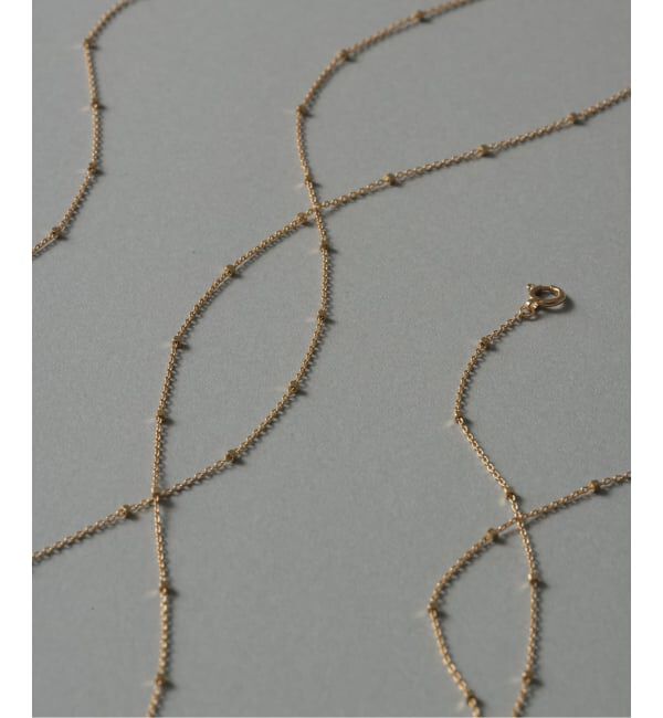 Lilas by Spick&Span「グリッターチェーン40cmネックレス K10」|ネックレス|