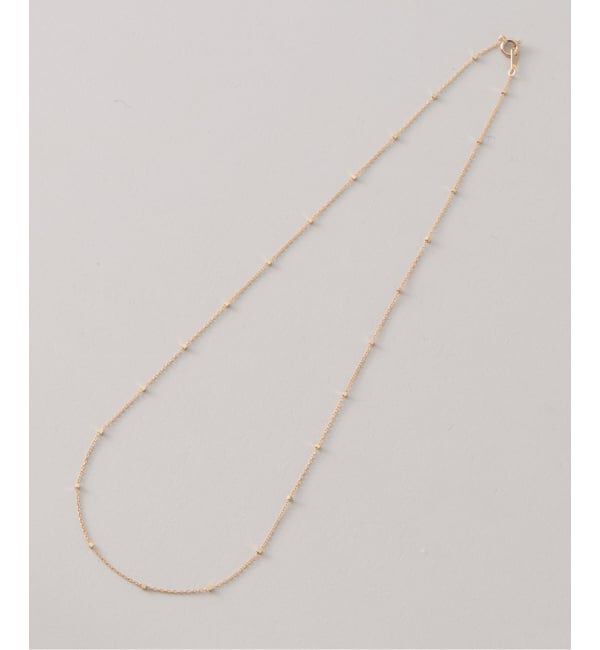 Lilas by Spick&Span「グリッターチェーン40cmネックレス K10」|ネックレス|