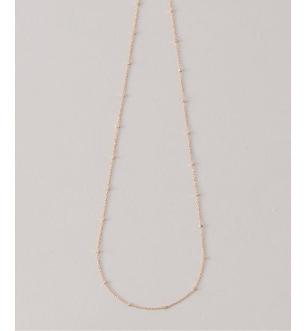 Lilas by Spick&Span「グリッターチェーン40cmネックレス K10」|ネックレス|