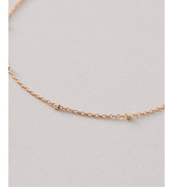 Lilas by Spick&Span「グリッターチェーン40cmネックレス K10」|ネックレス|