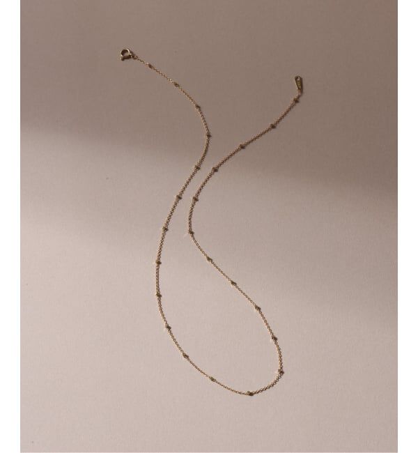 Lilas by Spick&Span「グリッターチェーン40cmネックレス K10」|ネックレス|