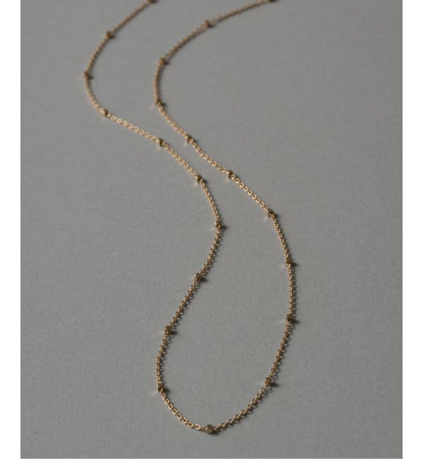 Lilas by Spick&Span「グリッターチェーン40cmネックレス K10」|ネックレス|