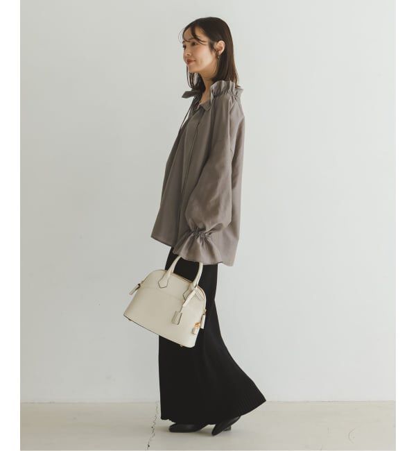 NOBLE「2WAYストリングスラッフルロングスリーブブラウス」|シャツ・ブラウス|