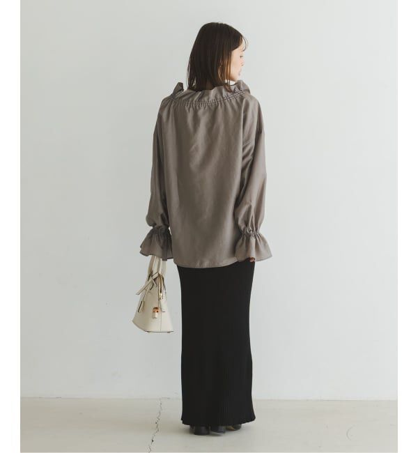 NOBLE「2WAYストリングスラッフルロングスリーブブラウス」|シャツ・ブラウス|