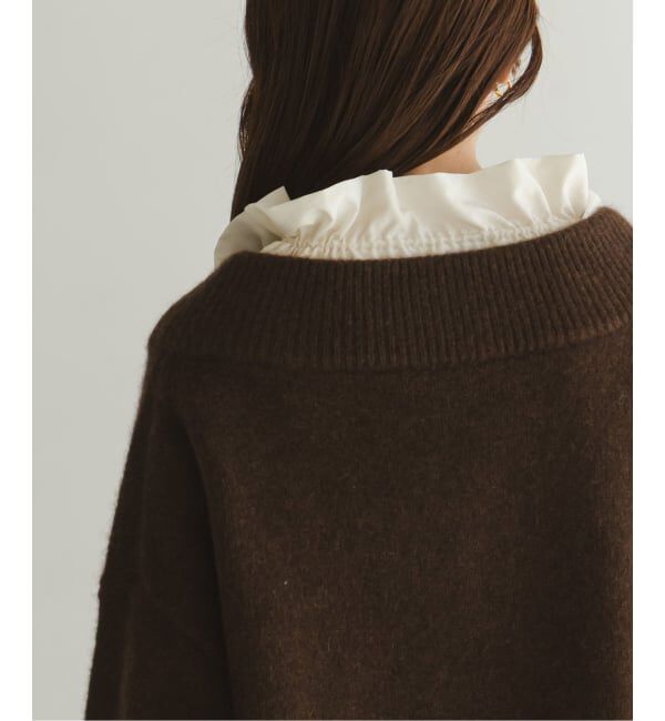 NOBLE「2WAYストリングスラッフルロングスリーブブラウス」|シャツ・ブラウス|