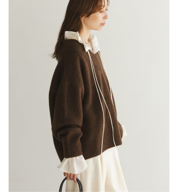 NOBLE「2WAYストリングスラッフルロングスリーブブラウス」|シャツ・ブラウス|