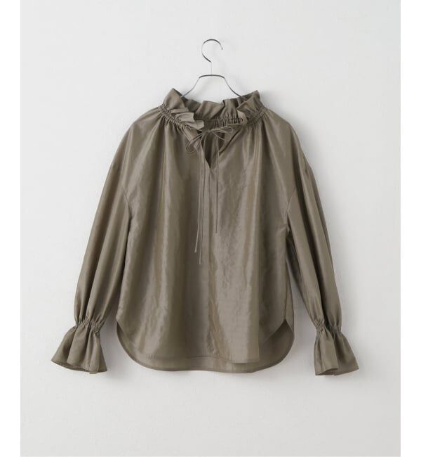NOBLE「2WAYストリングスラッフルロングスリーブブラウス」|シャツ・ブラウス|
