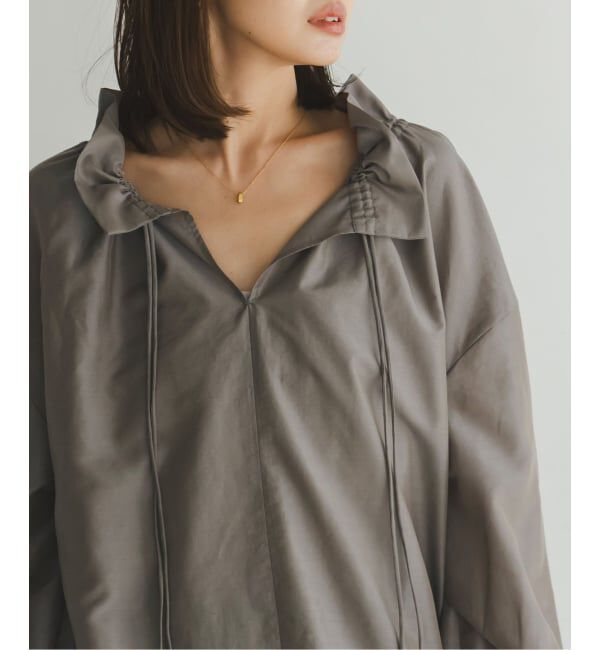 NOBLE「2WAYストリングスラッフルロングスリーブブラウス」|シャツ・ブラウス|