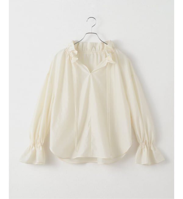 NOBLE「2WAYストリングスラッフルロングスリーブブラウス」|シャツ・ブラウス|