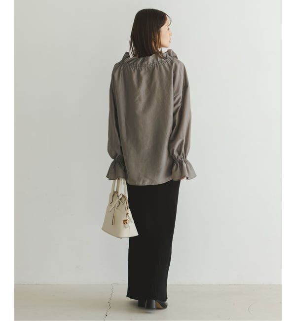 NOBLE「2WAYストリングスラッフルロングスリーブブラウス」|シャツ・ブラウス|