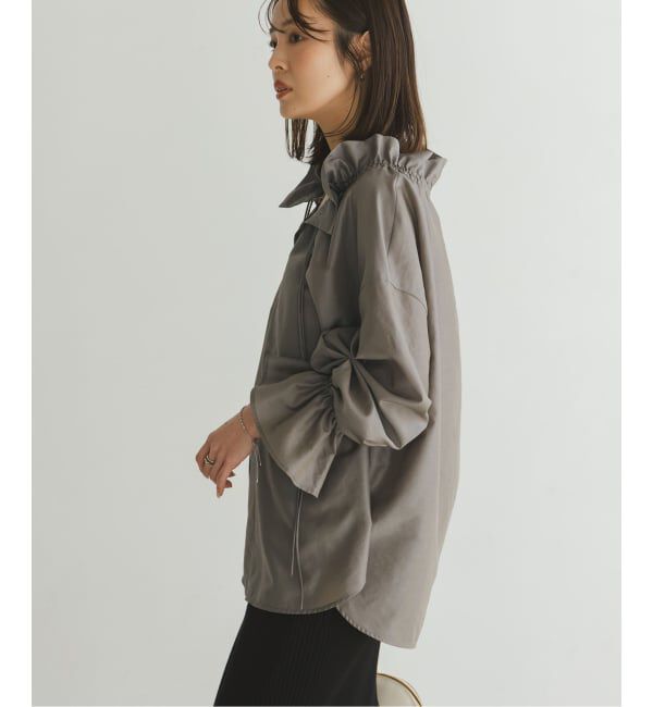 NOBLE「2WAYストリングスラッフルロングスリーブブラウス」|シャツ・ブラウス|
