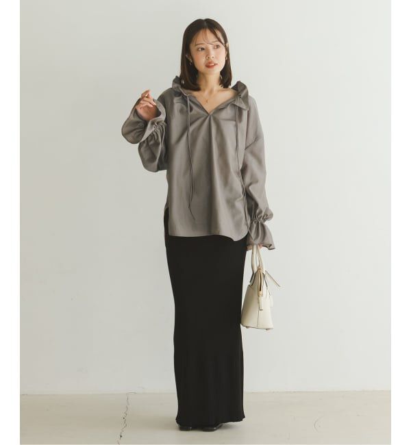 NOBLE「2WAYストリングスラッフルロングスリーブブラウス」|シャツ・ブラウス|