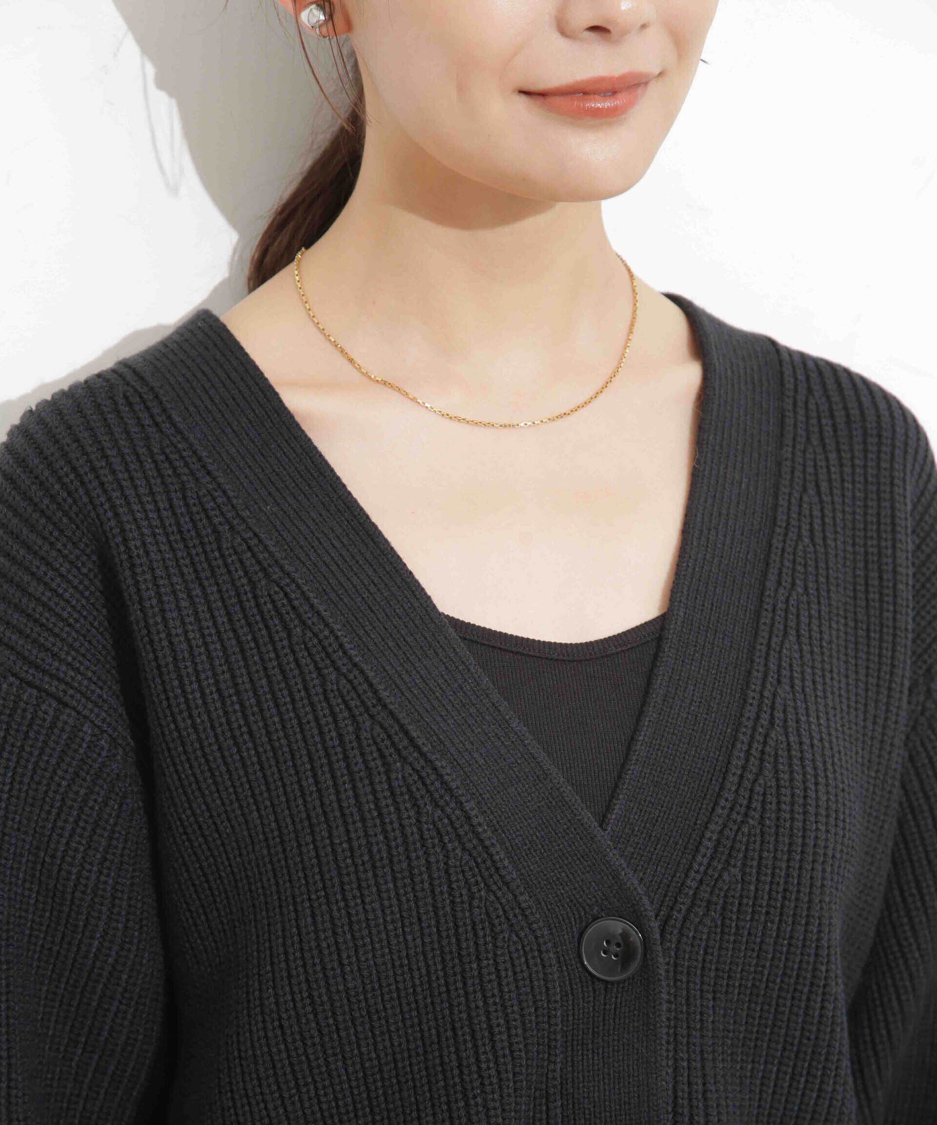 nano･universe「畦編Vネックカーディガン」|ニット・セーター|