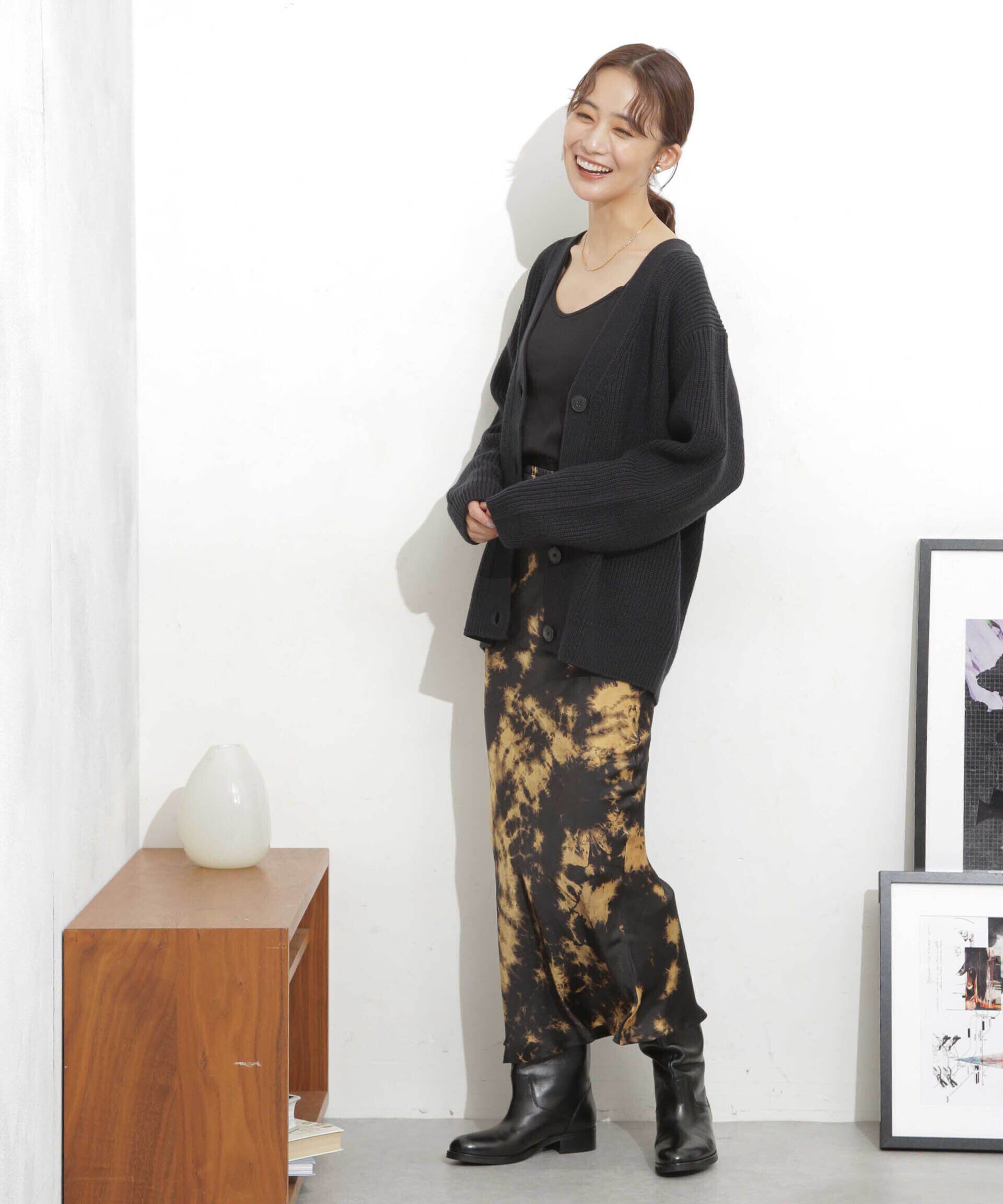 nano･universe「畦編Vネックカーディガン」|ニット・セーター|