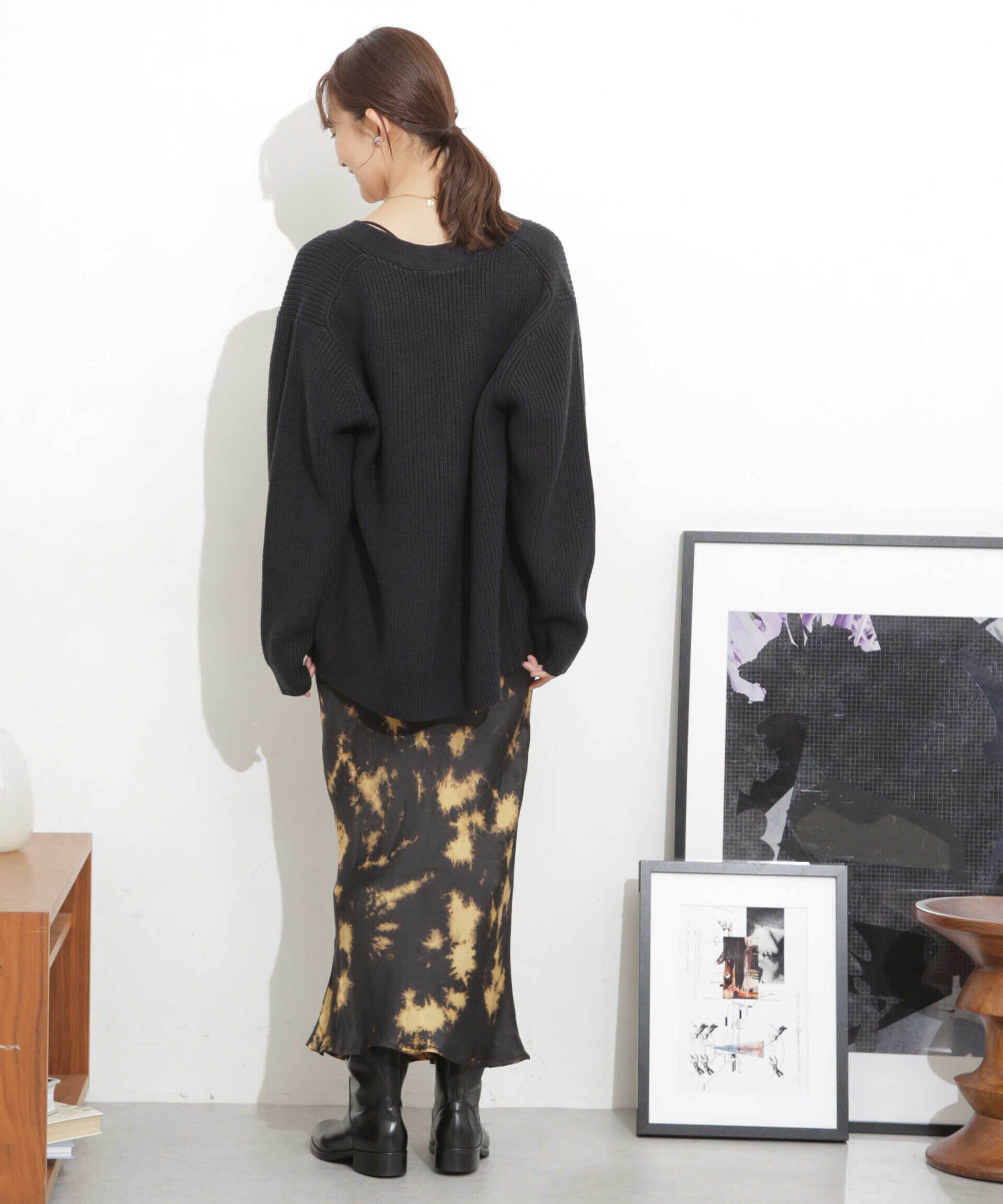 nano･universe「畦編Vネックカーディガン」|ニット・セーター|