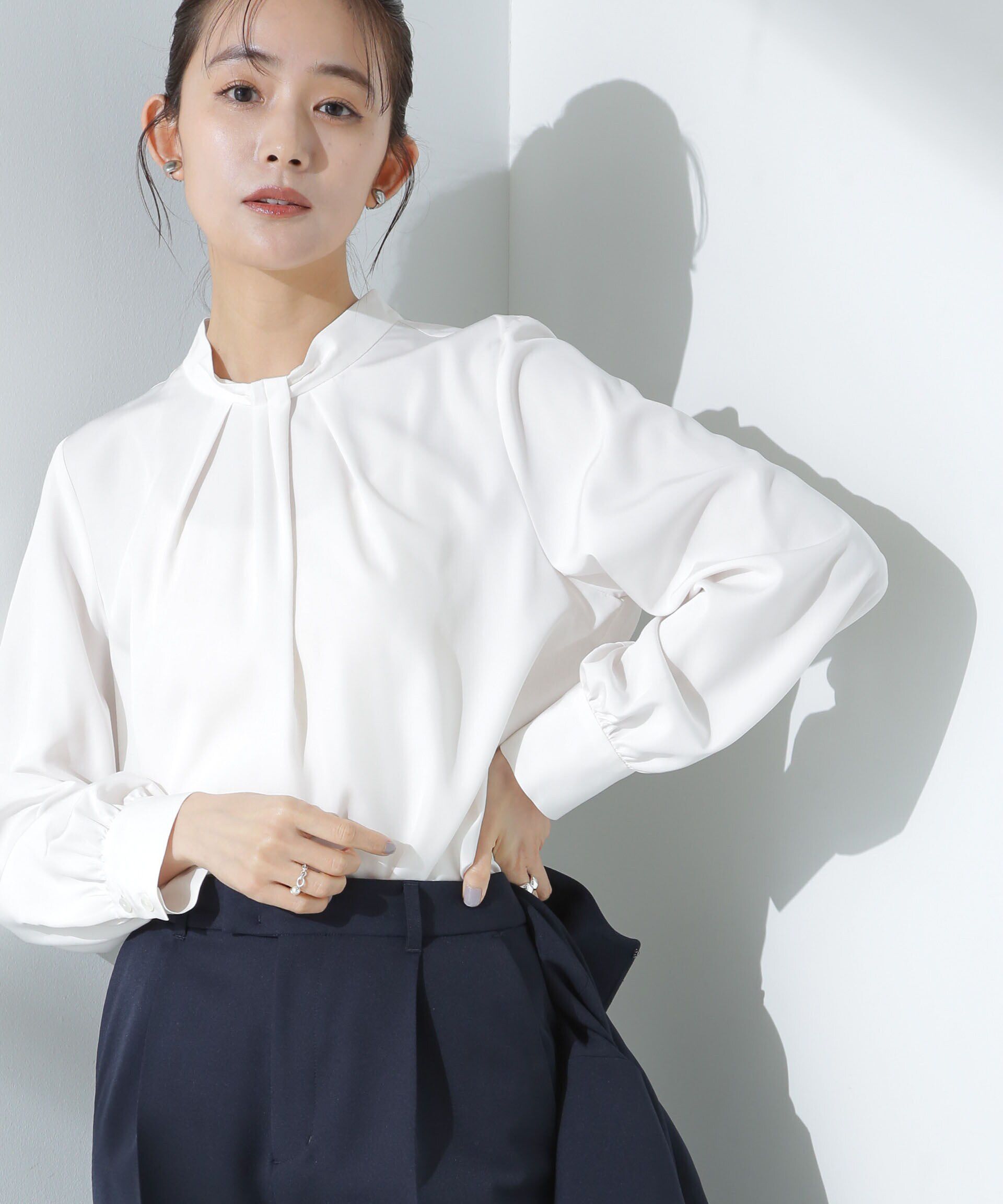 nano･universe「モダールピーチブラウス」|シャツ・ブラウス|