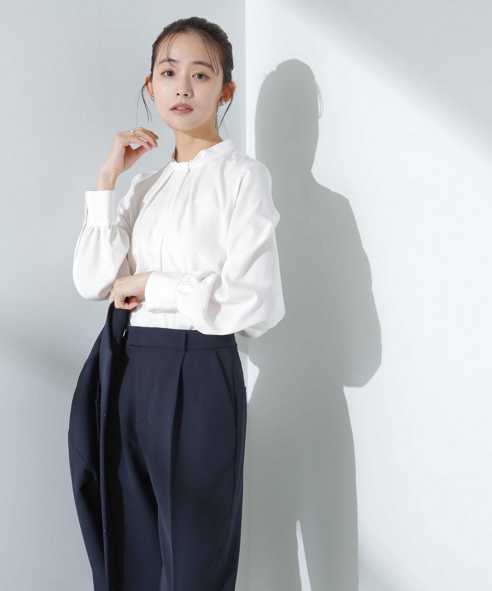 nano･universe「モダールピーチブラウス」|シャツ・ブラウス|