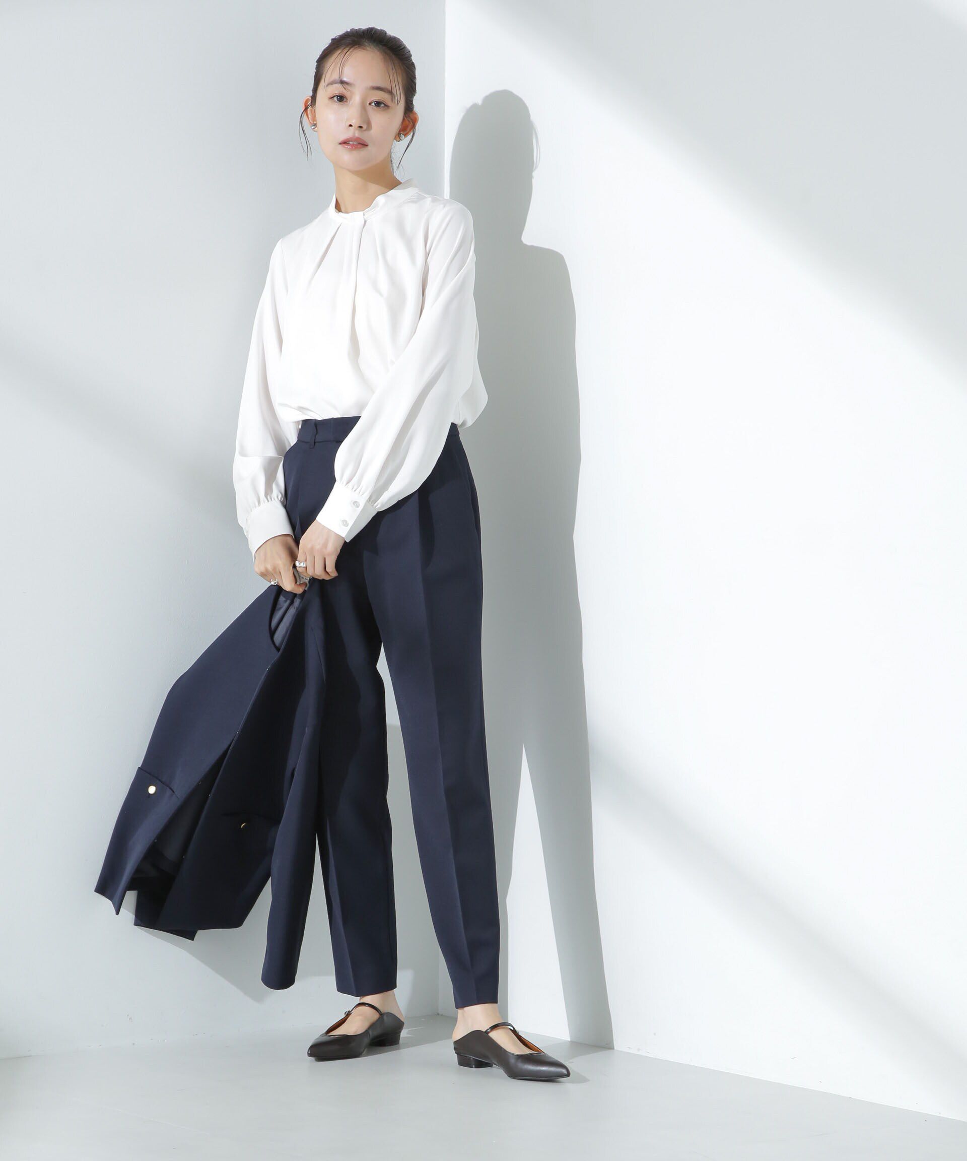 nano･universe「モダールピーチブラウス」|シャツ・ブラウス|