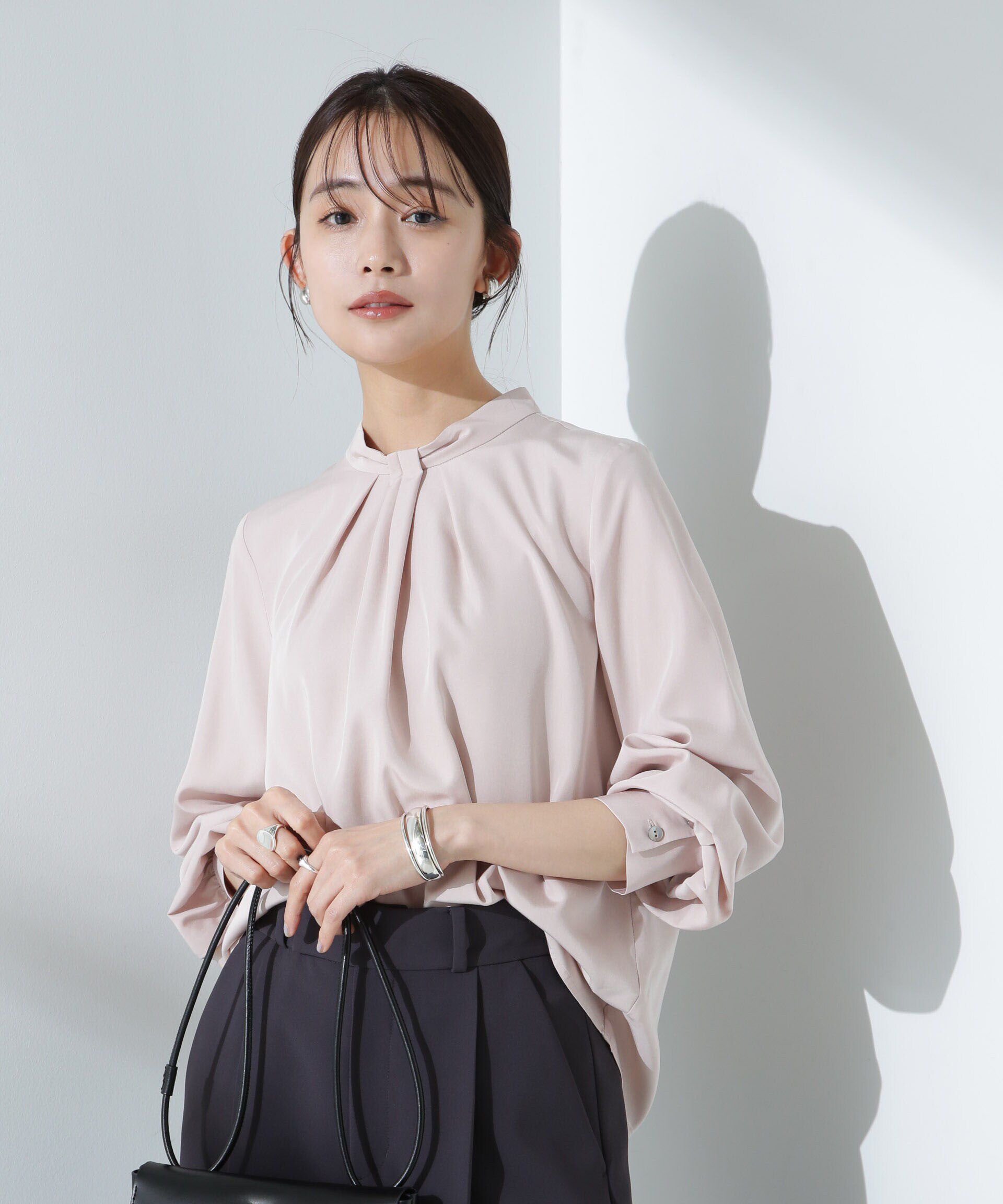 nano･universe「モダールピーチブラウス」|シャツ・ブラウス|