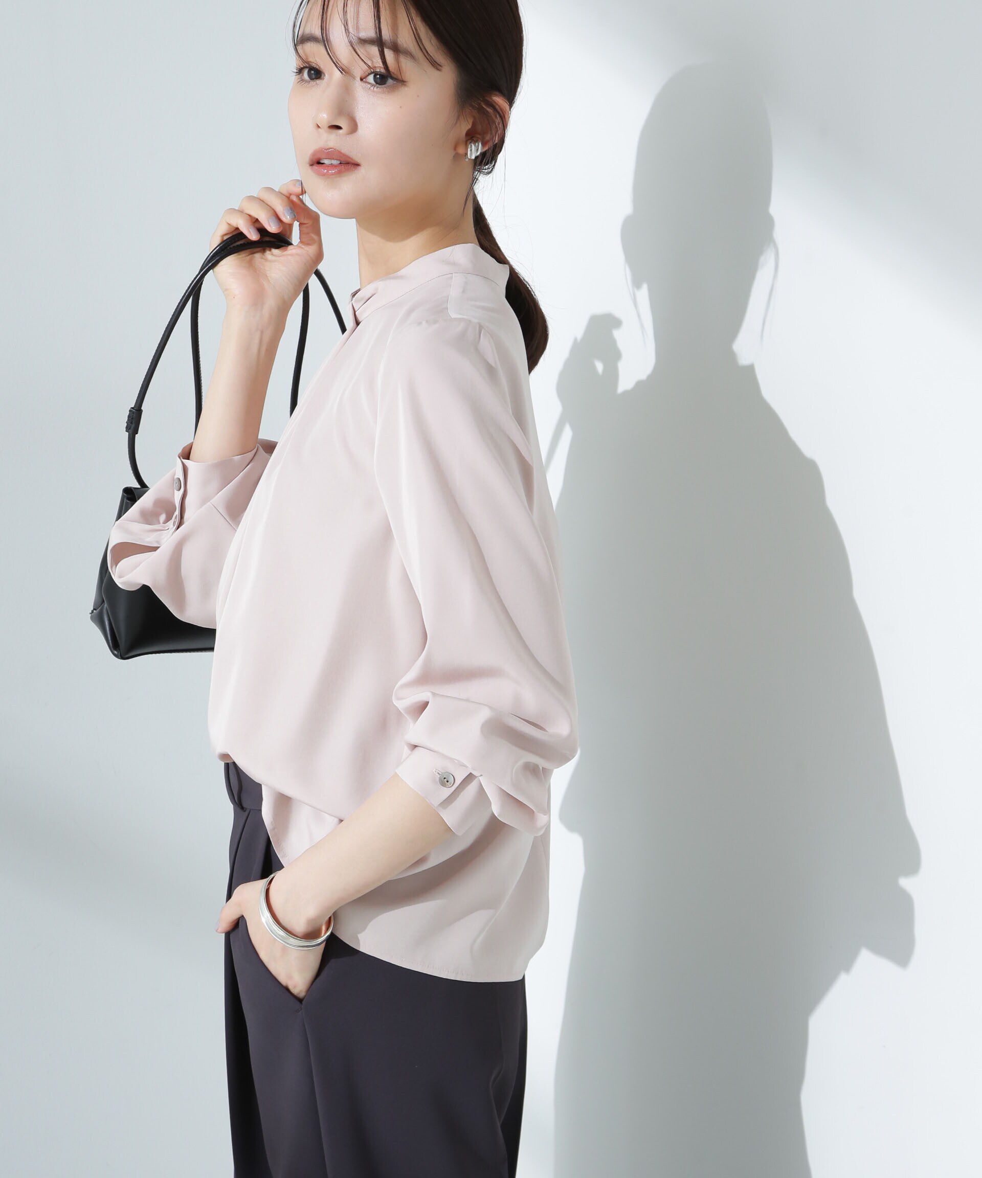 nano･universe「モダールピーチブラウス」|シャツ・ブラウス|