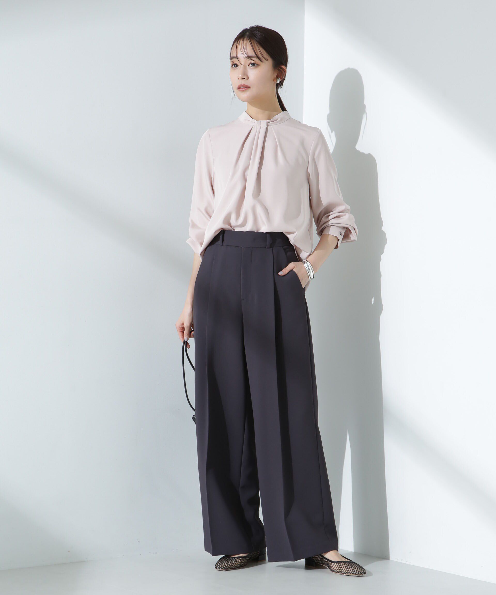 nano･universe「モダールピーチブラウス」|シャツ・ブラウス|