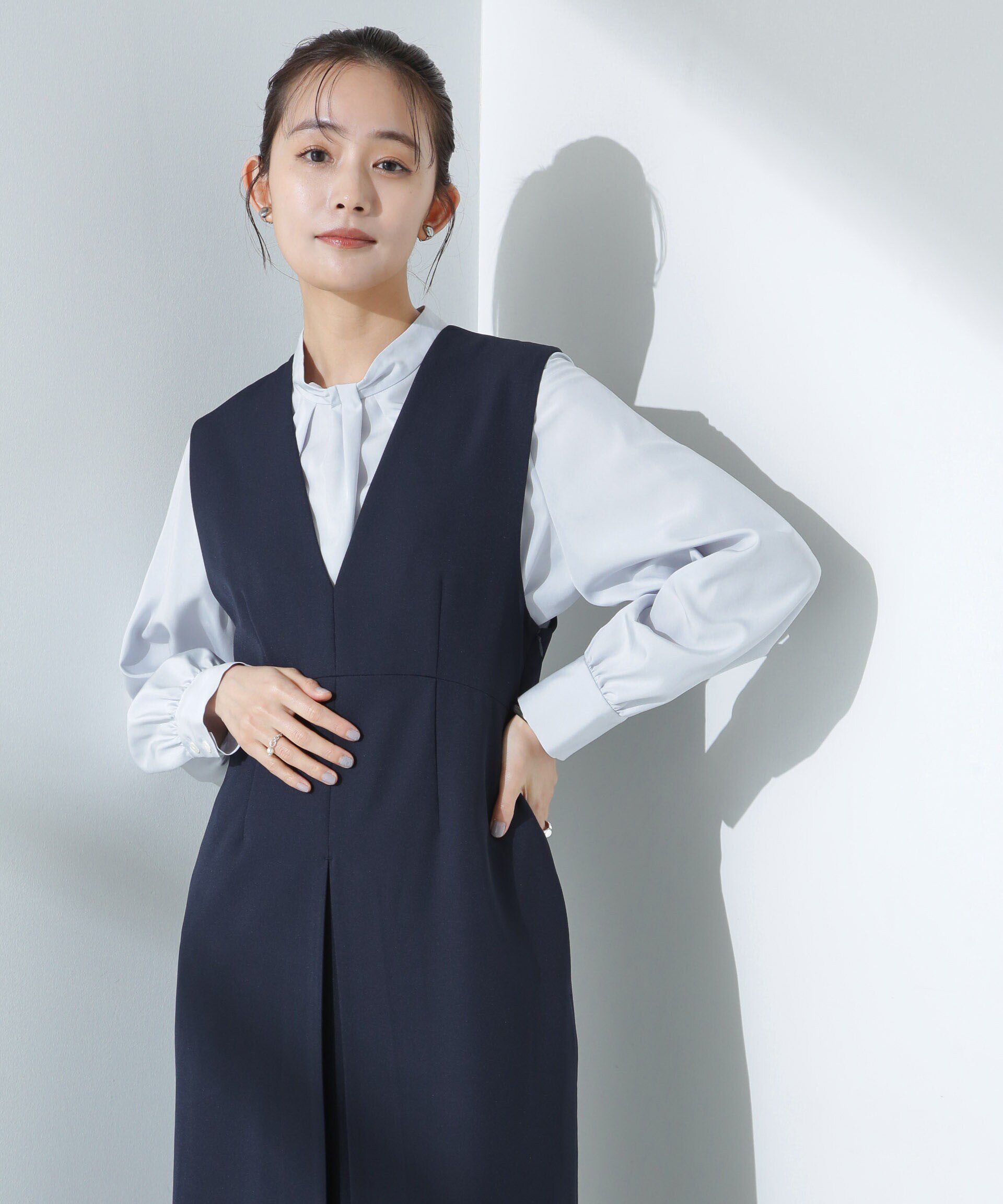 nano･universe「モダールピーチブラウス」|シャツ・ブラウス|