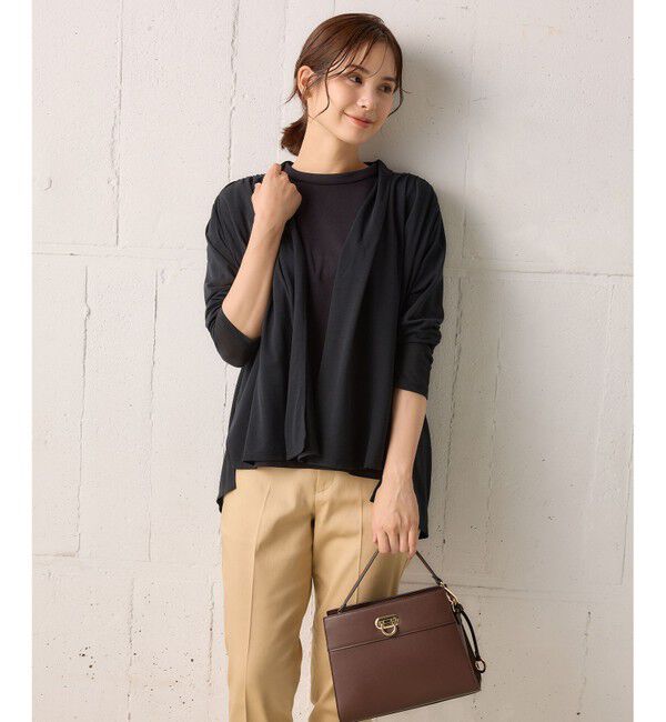 組曲「【WEB限定】シアーツイルジャージーショート カーディガン」|カーディガン|