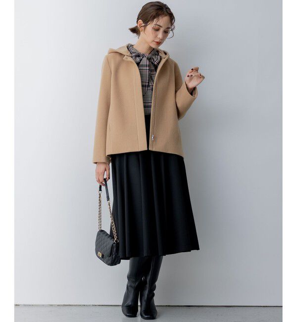 組曲「シアーツイルチェック ハイネックブラウス」|シャツ・ブラウス|