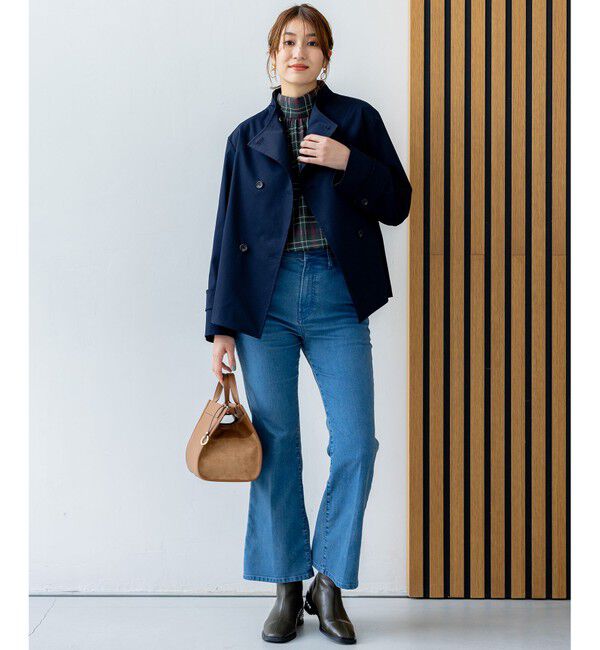 組曲「シアーツイルチェック ハイネックブラウス」|シャツ・ブラウス|