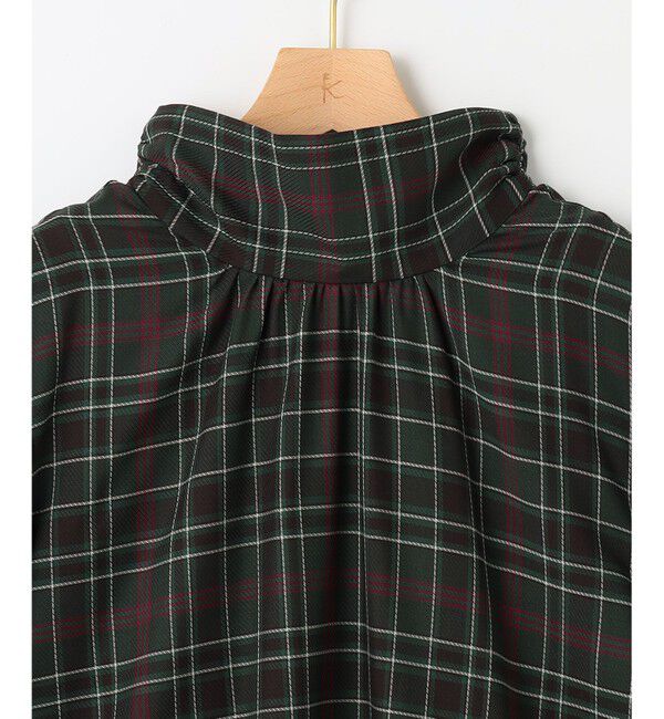 組曲「シアーツイルチェック ハイネックブラウス」|シャツ・ブラウス|