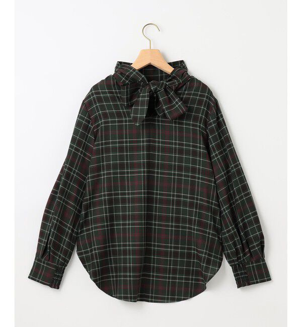 組曲「シアーツイルチェック ハイネックブラウス」|シャツ・ブラウス|