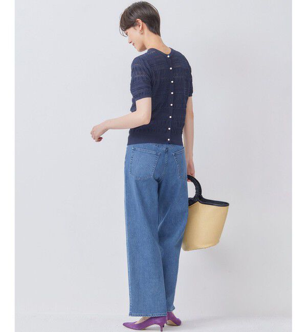 組曲「【WEB限定カラーあり】コットンポリエステル 編み柄カーディガン」|カーディガン|