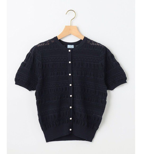 組曲「【WEB限定カラーあり】コットンポリエステル 編み柄カーディガン」|カーディガン|