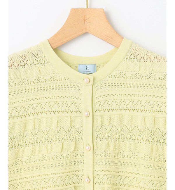 組曲「【WEB限定カラーあり】コットンポリエステル 編み柄カーディガン」|カーディガン|