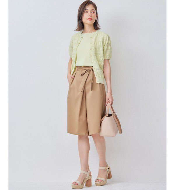 組曲「【WEB限定カラーあり】コットンポリエステル 編み柄カーディガン」|カーディガン|