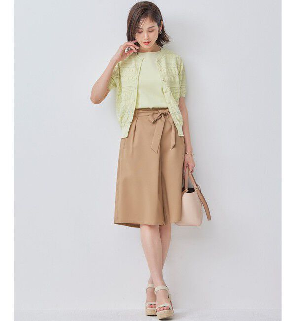 組曲「【WEB限定カラーあり】コットンポリエステル 編み柄カーディガン」|カーディガン|