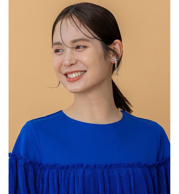 組曲「【好評につき追加販売】ダイヤレーンリボンイヤリング」|イヤリング|