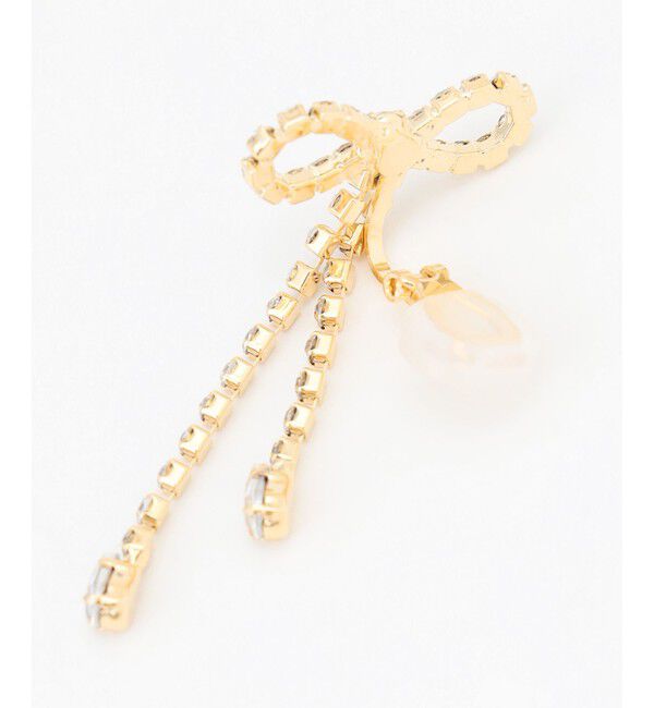 組曲「【好評につき追加販売】ダイヤレーンリボンイヤリング」|イヤリング|