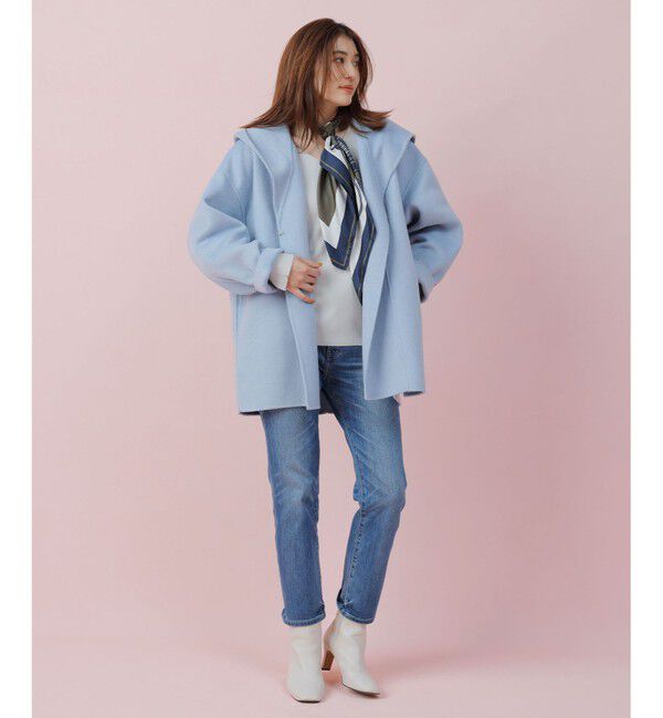 自由区「【洗える/セット可】レーヨンポリエステルスムース Vネックニット」|ニット・セーター|