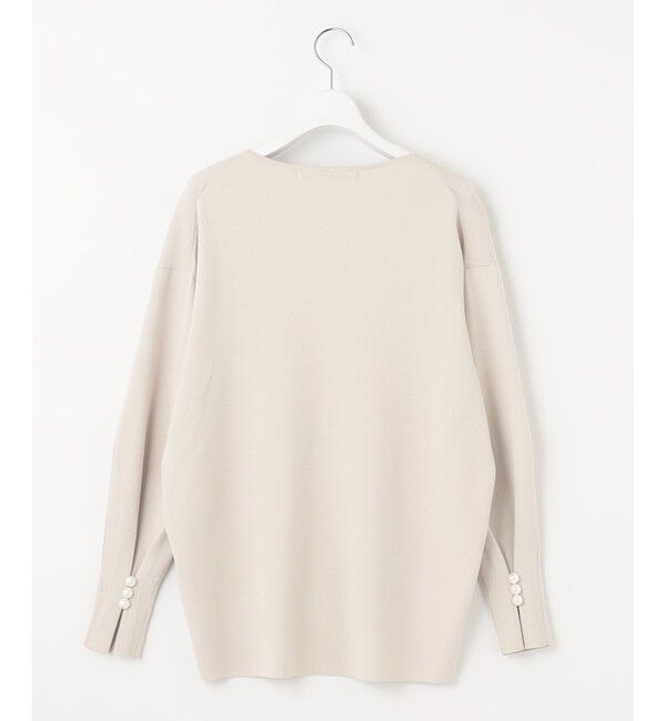 自由区「【洗える/セット可】レーヨンポリエステルスムース Vネックニット」|ニット・セーター|