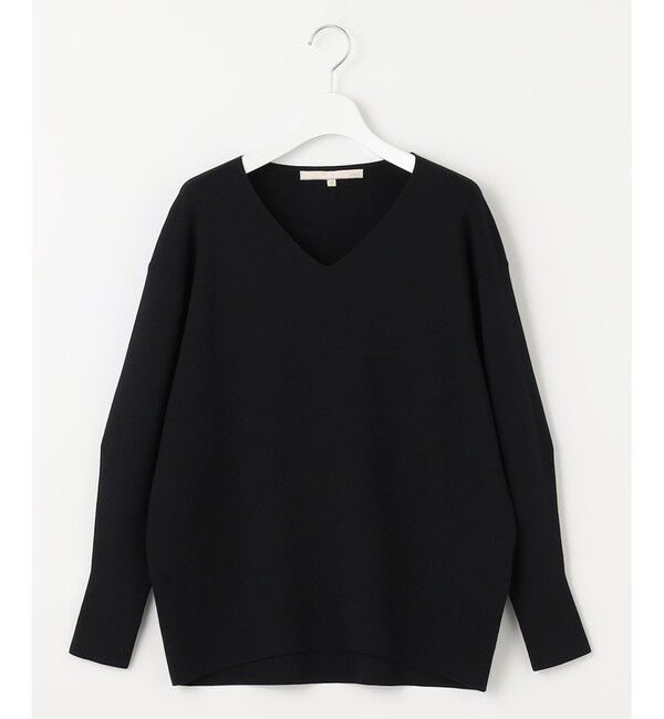 自由区「【洗える/セット可】レーヨンポリエステルスムース Vネックニット」|ニット・セーター|