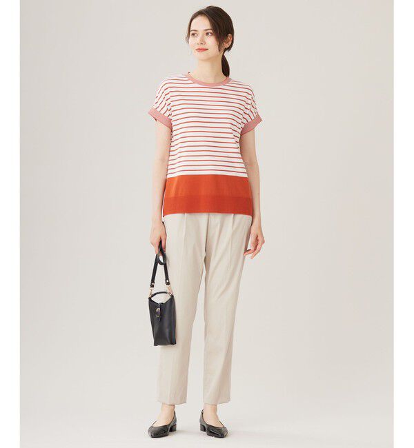 自由区「【WEB限定・洗える】ニットソーボーダー トップス」|ニット・セーター|