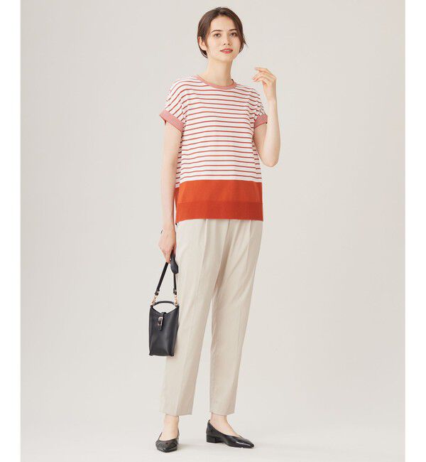 自由区「【WEB限定・洗える】ニットソーボーダー トップス」|ニット・セーター|