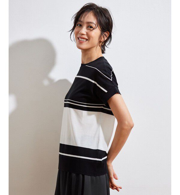 自由区「【WEB限定・洗える】ニットソーボーダー トップス」|ニット・セーター|