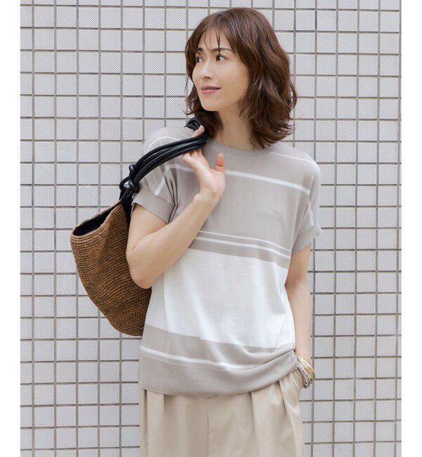 自由区「【WEB限定・洗える】ニットソーボーダー トップス」|ニット・セーター|サンド&times;オフ