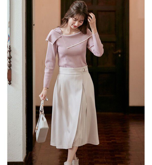 any SiS「【洗える】フレアカラープルオーバー」|ニット・セーター|