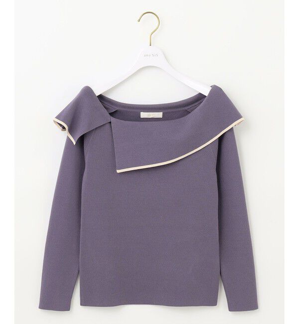 any SiS「【洗える】フレアカラープルオーバー」|ニット・セーター|