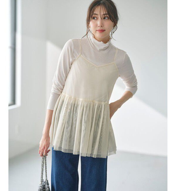 any SiS「【洗える】チュールレイヤード インナー」|キャミソール|
