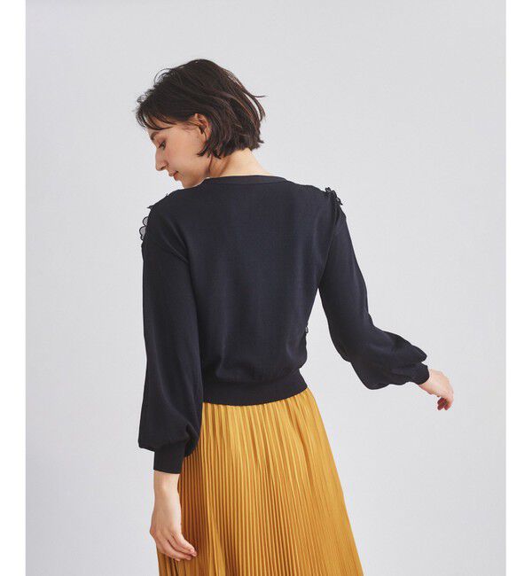  「【オンライン限定】フラワー3Dニットカーディガン」|カーディガン|